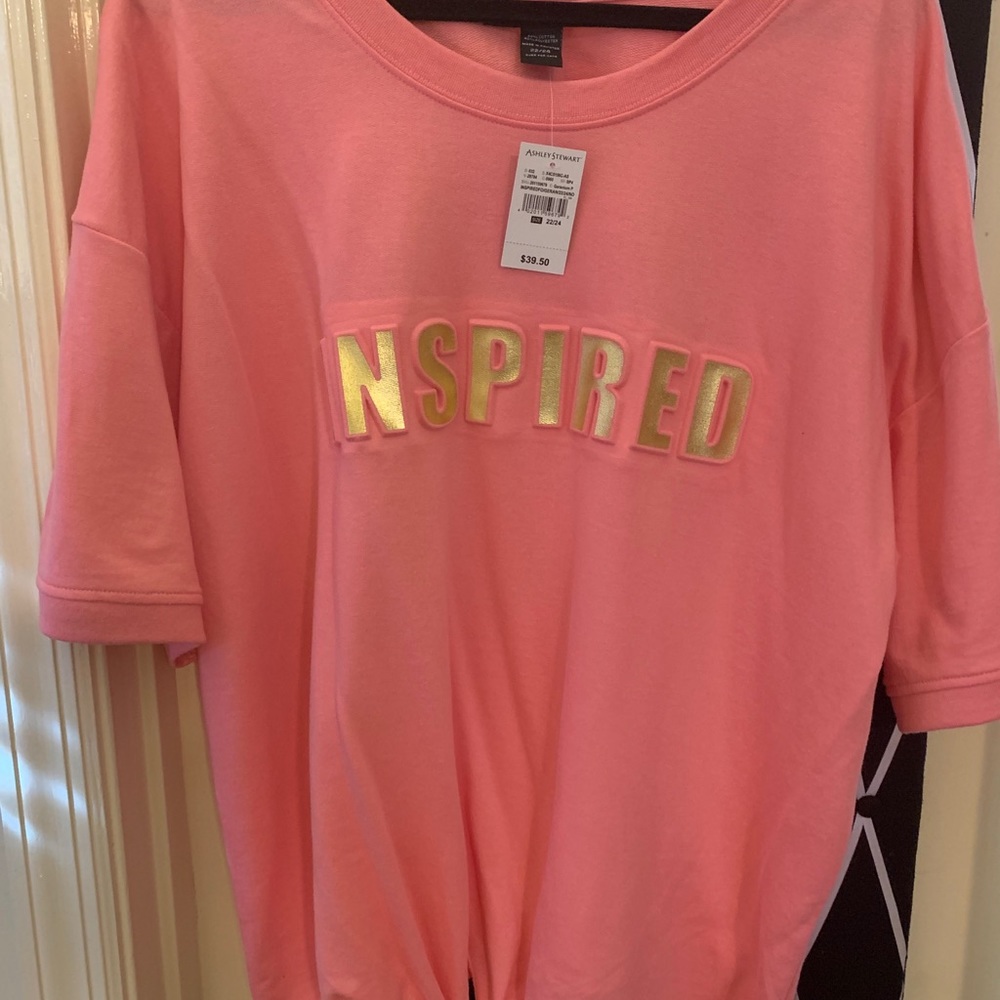 INSPIRED METALLIC TIE FRONT TOP